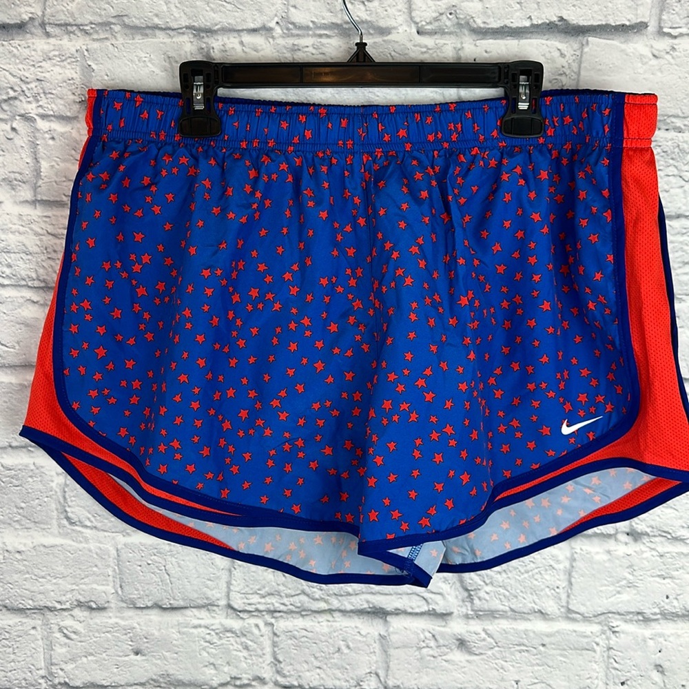 Nike Blue and Red Athletic Shorts